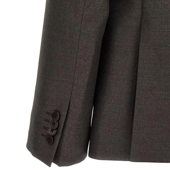 TOMBOLINI • Zero Gravity Virgin Wool Brown Tweed Pant Suit Made In Italy - Picture 15 of 16